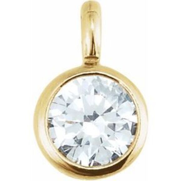 Kazi Luxury 14K Yellow .07 CT Natural Diamond Dangle